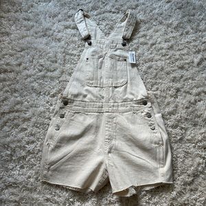 Old Navy - Denim Shortalls - Cream